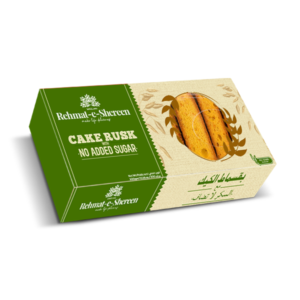 Rehmat-E-Shereen Cake Rusk (No Added Sugar) - 250gm (24pcs)
