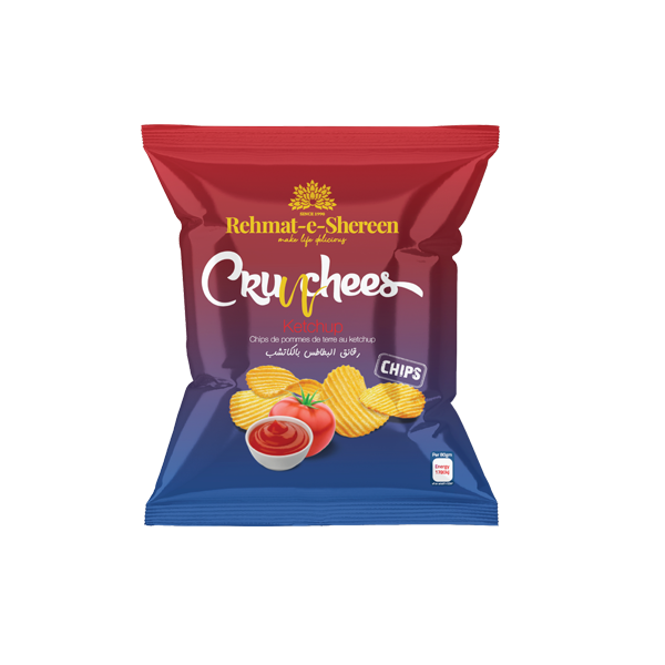 Rehmat E Shereen Potatos Chips Ketchup - 100gm (24pcs)