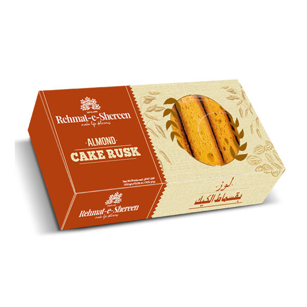 Rehmat-E-Shereen Cake Rusk (Almond) - 300gm (24pcs)