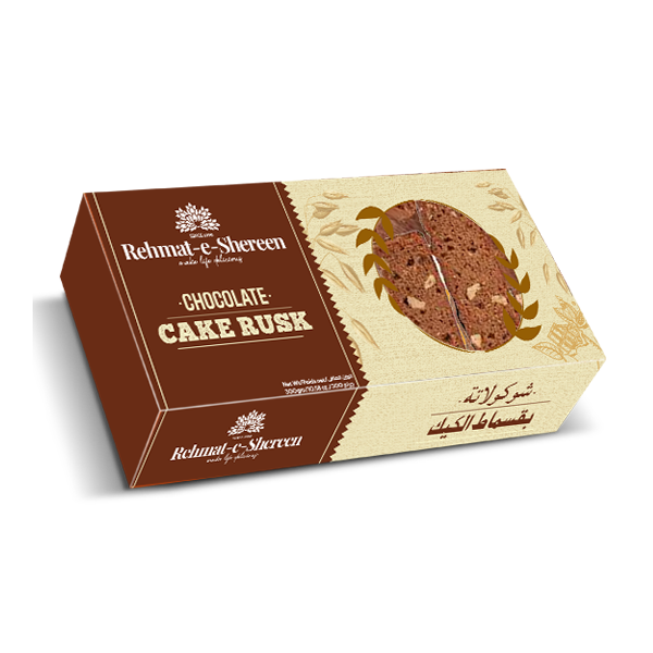 Rehmat-E-Shereen Cake Rusk (Chocolate) - 300gm (24pcs)
