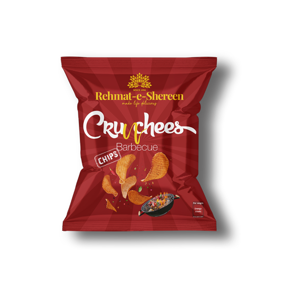 Rehmat E Shereen Potatos Chips BBQ - 100gm (24pcs)