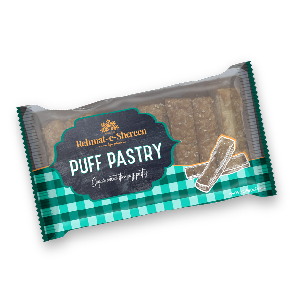 Rehmat-E-Shereen Puff Pastry (Sugar Coated Sticks) - 235gm (18pcs)